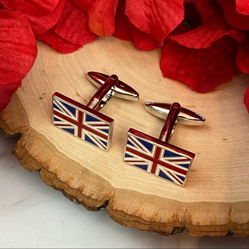 Union Jack United Kingdom Flag Cufflinks - Picture 11 of 16